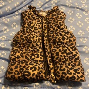 Gymboree leopard print puffer vest